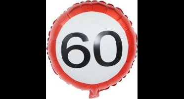 Folieballon verkeersbord - 60 jaar
