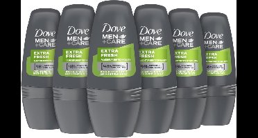 Dove Men+Care Extra Fresh Anti-Transpirant Deodorant Roller - 6 x 50 ml - Voordeelverpakking