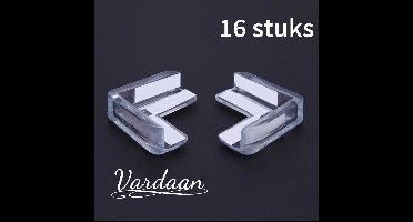 Hoekbeschermers - Transparant - Voor Kinderen, Peuters & Baby's - Optimale Veiligheid - Siliconen Tafelhoek Beschermers - Zelfklevende Buffers - 16 Stuks ( 2 x 8 stuks)