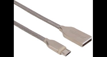 Velleman Usb-kabel 2.0 Staal 1 Meter Zilver