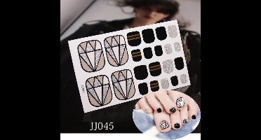 NagelStickers 44 Tips/2Vel Manicure Teen Nagel stickers multi,Nageldecoratie,Nagellak,Plaknagels / Nageltips , 2 vel =44stuk