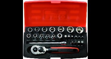 Bahco SBSL25 25 delige doppenset in koffer - 1/4"