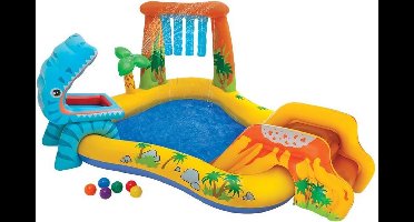 Intex Dinoland speelparadijs zwembad 249 x 191 x 109 cm Buitenzwembad kinderen