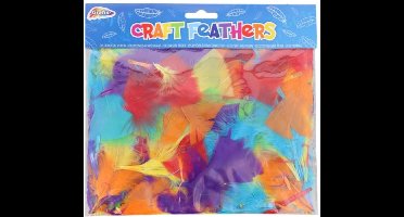 Grafix knutsel veren | Hobby veren | Gekleurde veren | Knutselen | 60 stuks | Diverse kleuren