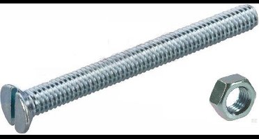 metaalschroeven platkop verzinkt m6x30mm