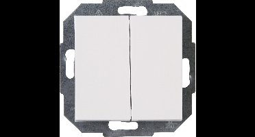 KOPP - Wisselschakelaar Wissel/Wissel - Athenis HK07 - Inbouw - 1-voudig Dubbel Schakelaar - Helder Glans Wit