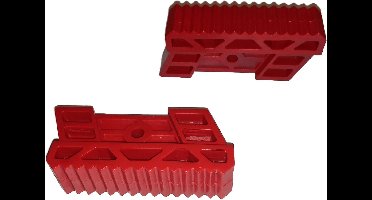 DAS Trapdop – Trapvoet, zonder Sleuf Rood - Per 2 stuks