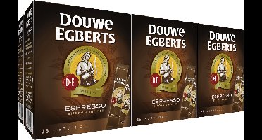 Douwe Egberts Espresso Sticks Oploskoffie  - 6 x 25 zakjes