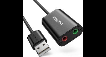 UGREEN Externe USB geluidskaart voor koptelefoon en microfoon