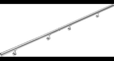 Monzana Trapleuning - RVS 4,2x200cm - Zilver