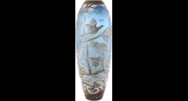 Deco Vaas van Cameo glas met winterlandschap