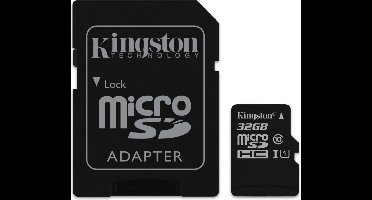 Kingston - 128 GB  microSDXC Klasse 10 UHS-i met Adapter