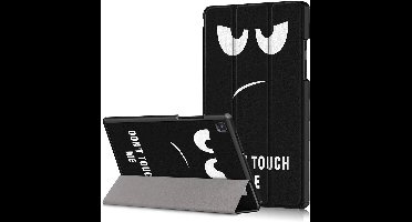 Hoes Geschikt voor Samsung Galaxy Tab A7 hoes - (2020/2022) - Dont Touch Me Trifold smart cover Kunstleer bookcase