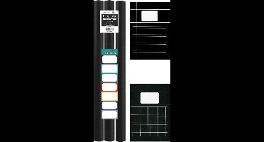 Benza Basic Schoolpakket - 3 rollen Kaftpapier - Schriften A4 5 x Lijn & 5 x Ruit - Zwart