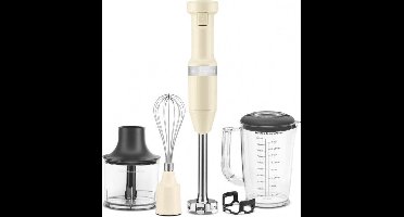KitchenAid 5KHBV83EAC - Staafmixer - Amandel Wit - 180 W - Inclusief Accessoires