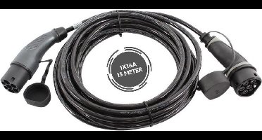 Ratio Basic Line laadkabel auto | type 2 naar type 2 | 3.7 kW | fase 1 - 16A | 15 meter