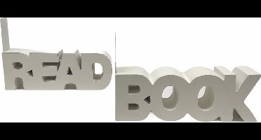 Boekenhouder met Tekst Read Book | Wit