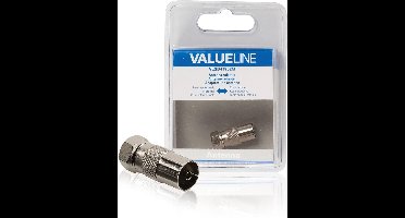 Valueline VLSB41952M Antenne-adapter F-connector male - coax female
