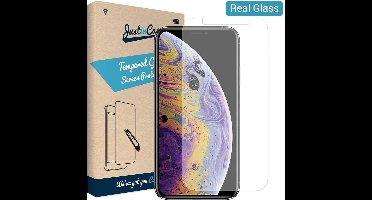 Just in Case screenprotector geschikt voor iPhone Xs / X - Screenprotector Gehard Glas