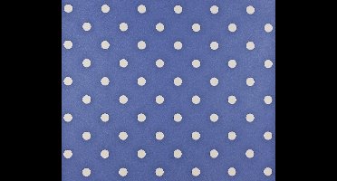 Dutch Wallcoverings Papierbehang stippen - blauw/wit