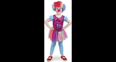 Folat - Clown Girl 2 delig 6-8 jaar - Carnaval - Carnaval kostuum - Carnaval accessoires