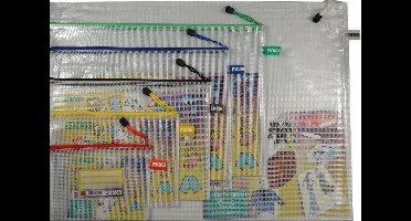 EXXO-HFP #34100 SET @ 6 formaten Opbergtassen Handy; Multi-Purpose; 6 stuks