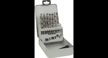 Bosch - 19-delige metaalborenset HSS-G in metalen cassette, DIN 338, 135° 1-10 mm, 135°