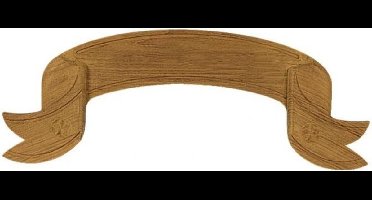 ARC Marine teakhouten gebogen Naambord 63 cm