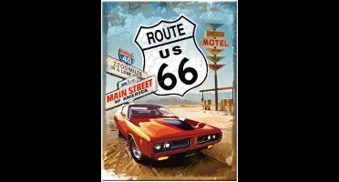 Route 66 Rode Auto Magneet