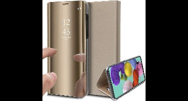 Hoesje geschikt voor Samsung Galaxy A51 - Book Case Spiegel Goud