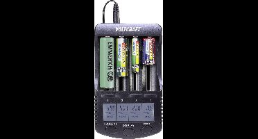 VOLTCRAFT CC-2 Batterijlader NiMH, NiCd, Li-ion AA (penlite), AAA (potlood), C (baby), Sub-C, 26650, 26500, 18650, 17670, 18490, 17500, 17355, 16340, 14500,