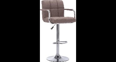 vidaXL - Barstoel - stof - taupe