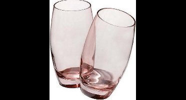 Pasabahce Barrel - Roze Longdrinkglazen - Set van 3 - 500 ml