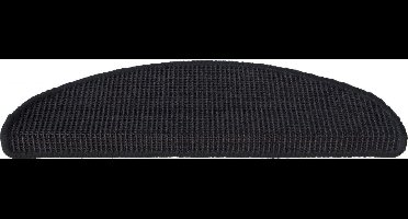 Trapmat sisal zwart set 15 stuks 17* 56 cm