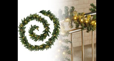 Kerstslinger met verlichting - 270 cm
