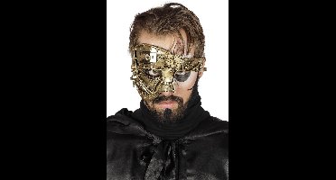 Masker steampunk half goud