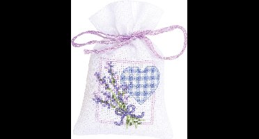 Vervaco - Kruidenzakje kit - Lavendeltakje met hartje - PN-0143680 - Borduren - Borduurpakket - Borduurpakket volwassenen - Borduurpakket kind