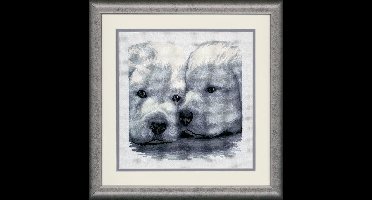 Vervaco Boezemvrienden hondjes borduren (pakket)