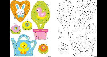 Vervaco - Borduurkaart kit - Pasen set van 2 - PN-0164755 - Borduren - Borduurpakket - Borduurpakket kind