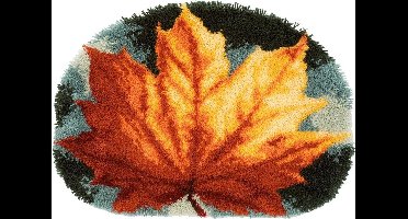 Knoopvormtapijt kit Herfstblad - Vervaco - PN-0170508