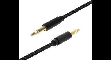 BeHello Jack Aux Audio Kabel 3.5mm - 1m - Zwart