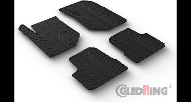 Gledring Rubbermatten passend voor Peugeot 208 II 2019- / 2008 II 2020- & Opel Corsa F 2019- incl. Electric (T profiel 4-delig + montageclips)