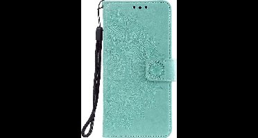 Shop4 - Samsung Galaxy S20 Ultra Hoesje - Wallet Case Mandala Patroon Groen