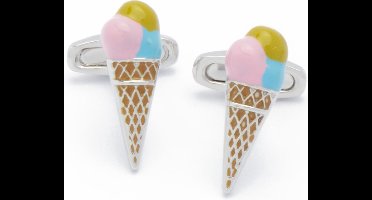 Manchetknopen - IJs IJshoorn Bruin Roze Blauw