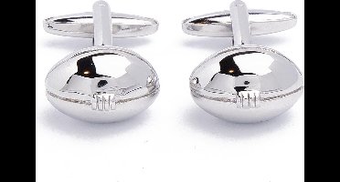 Manchetknopen - Bal Rugby Rugbybal American Footbal Zilver