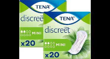 Tena Discreet Mini voor urineverlies - 2 x 20 inlegkruisjes