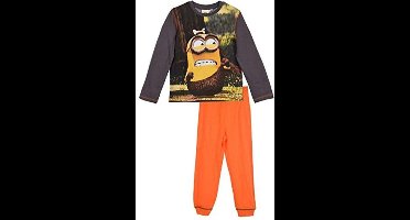 Minions - 2-delige Pyjama-set - Model "Bob the Neander-Minion" - Bruin / Oranje - 98 cm - 3 jaar