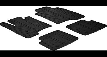 Gledring Rubbermatten passend voor Fiat Panda 2012-2014 (T profiel 4-delig + montageclips)