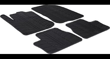 Gledring Rubbermatten passend voor Peugeot 2008 incl. Crossover 2013-2019 (T profiel 4-delig + montageclips)