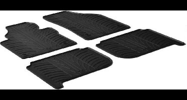 Gledring Rubbermatten passend voor Volkswagen Touran 2003-2015 (T profiel 4-delig + montageclips)